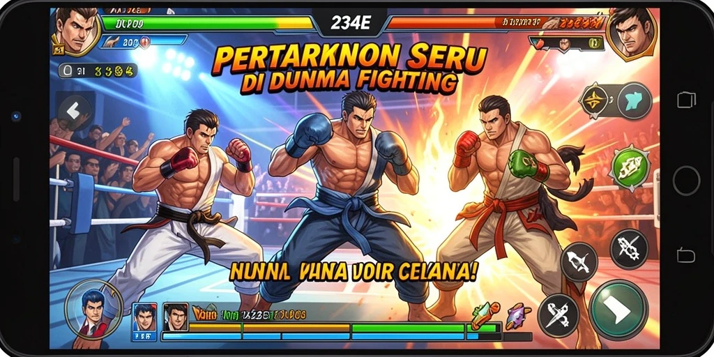 Screenshot game 234E menampilkan aksi pertarungan yang mendebarkan.