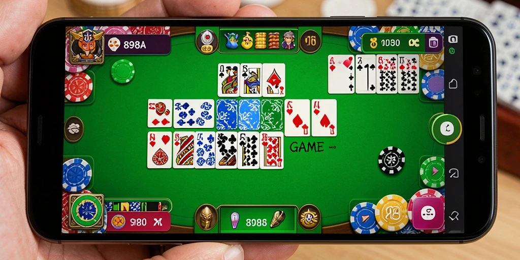 Screenshot gameplay dari 898A yang menunjukkan aksi seru permainan Domino.
