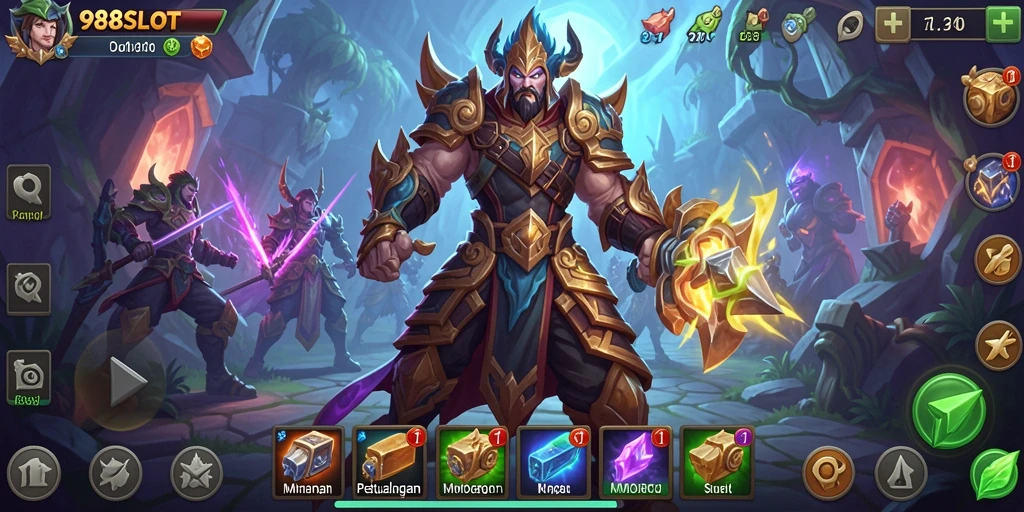 Gameplay seru dan interaktif dalam 988SLOT MMORPG.