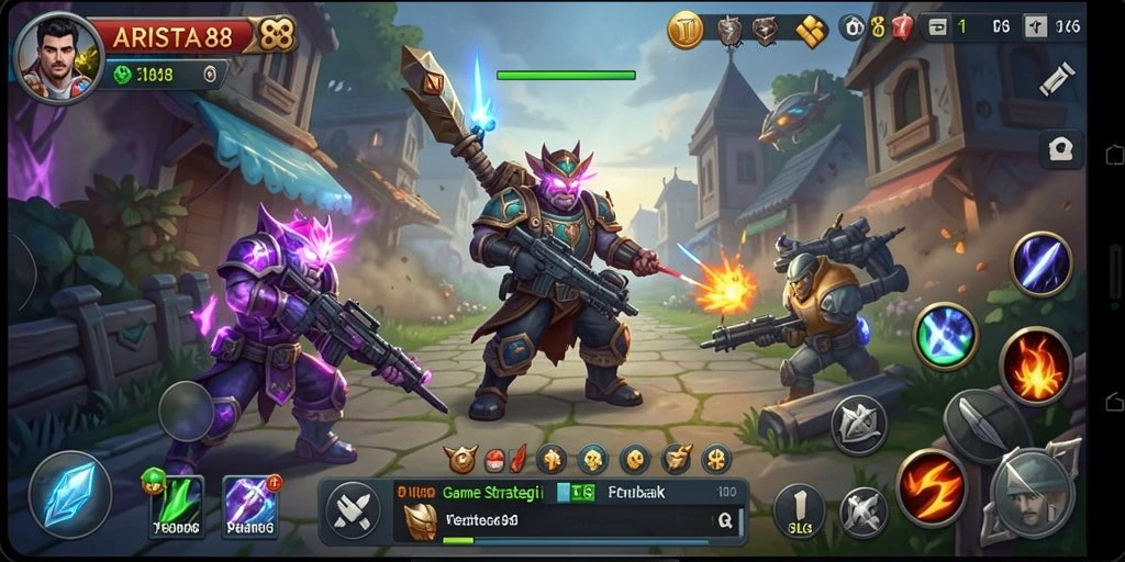 Tampilan menakjubkan dari gameplay ARISTA88 yang penuh strategi.