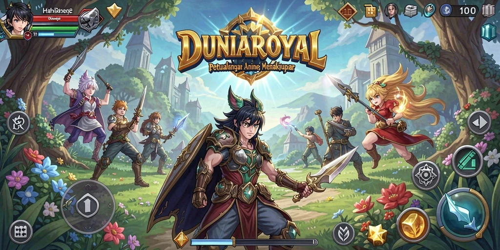 Tampilan gameplay menakjubkan dari DUNIAROYAL yang penuh aksi.