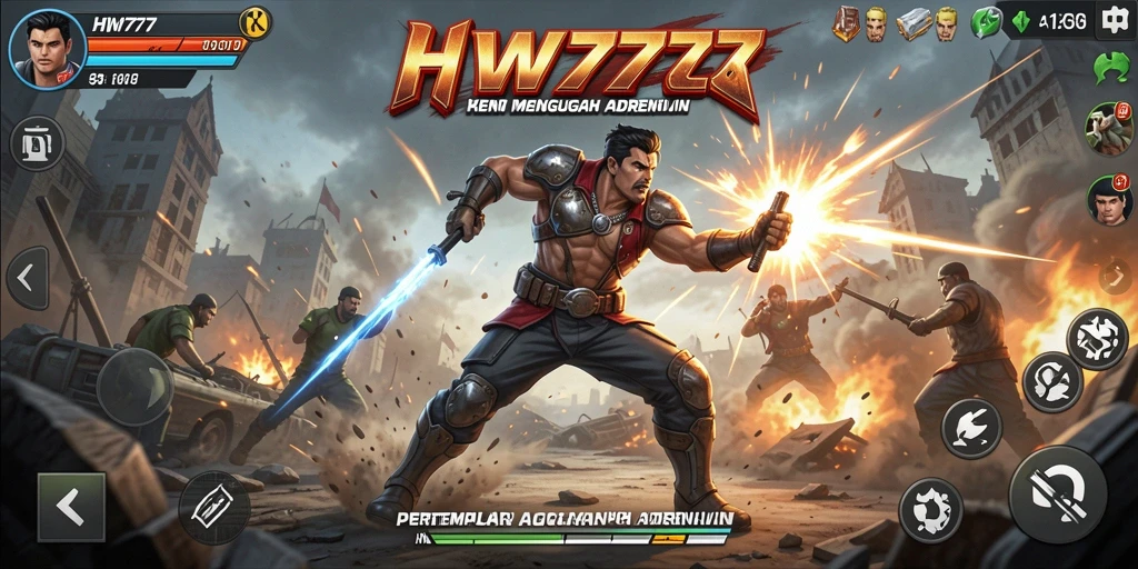 Tampilkan gameplay mendebarkan dan aksi mendebarkan HW777.