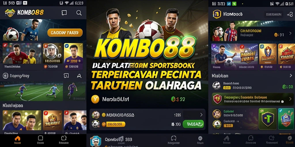 Screenshot KOMBO88 menampilkan antar muka taruhan yang mengesankan.