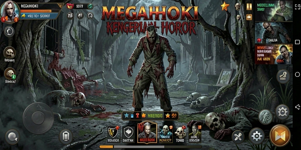 Gameplay menegangkan di dunia kelam MEGAHOKI.