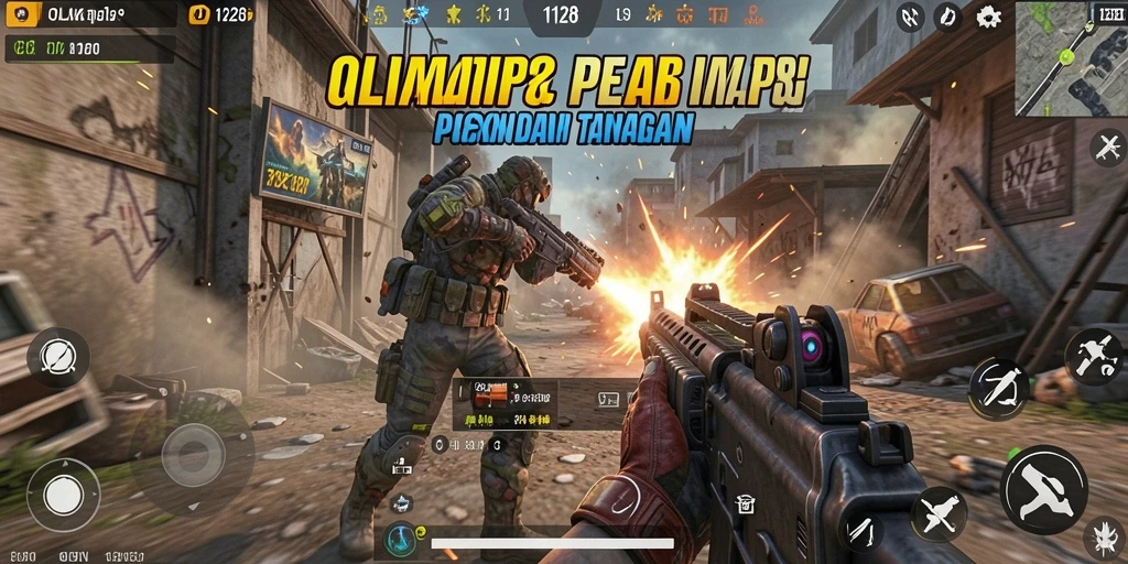 Gameplay seru dalam OLX128 dengan aksi tembak-tembakan yang intens.