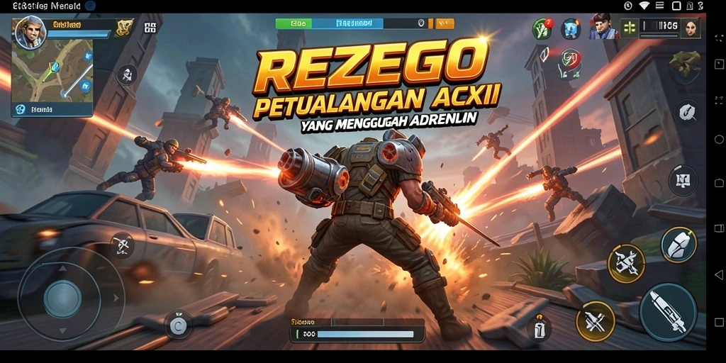 Tampilan gameplay aksi seru dari REZEGO yang memukau.