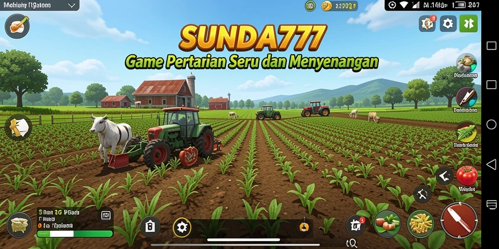 Tangkapan layar SUNDA777 menunjukkan aktivitas bertani yang mengasyikkan.