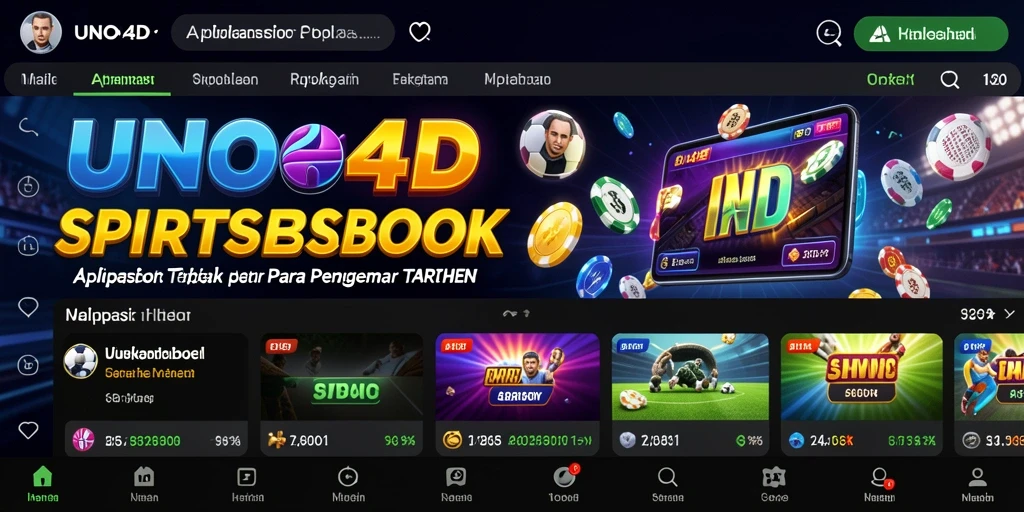 Tampilan gameplay Sportsbook yang menarik dan interaktif di UNO4D.