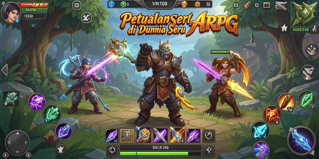 Tampilan gameplay VW108 yang kaya dan mendebarkan.