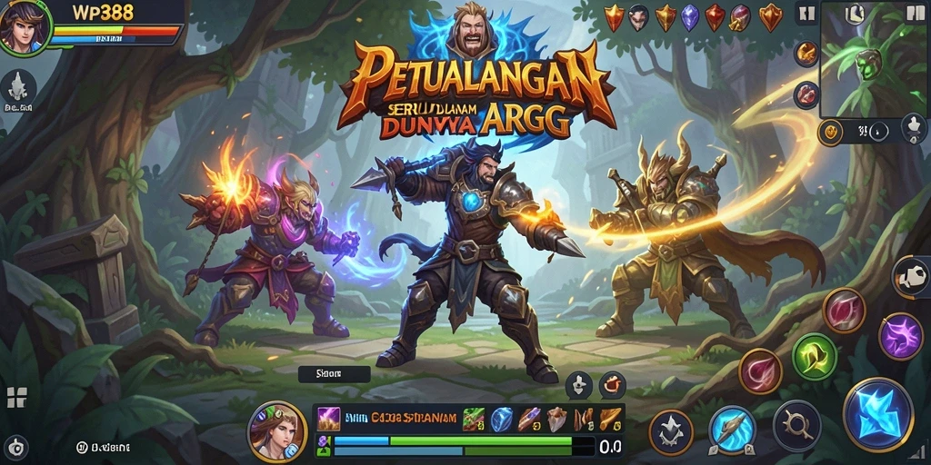 Screenshot WP888 menampilkan pertarungan seru dengan grafis menakjubkan.