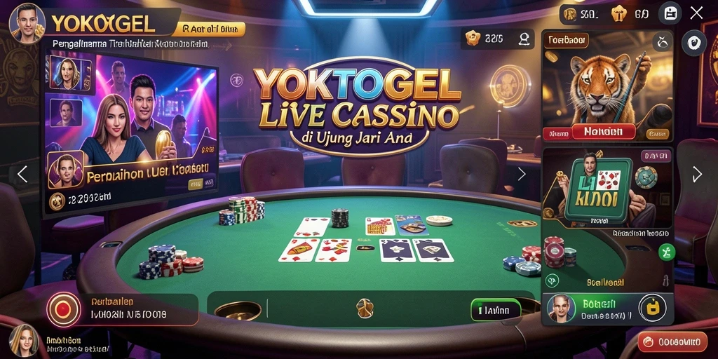 Tampilan seru permainan Live Casino YOKTOGEL dengan dealer profesional.
